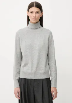 Marc O'Polo pulover culoarea gri, light, cu guler, 5000007462 imagine