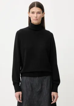 Marc O'Polo pulover culoarea negru, light, cu guler, 5000007462 imagine