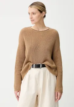 Marc O'Polo pulover de bumbac culoarea bej, 508605960171 imagine