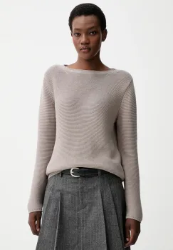Marc O'Polo pulover de bumbac culoarea bej, 511605960113 imagine
