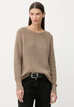 Marc O'Polo pulover de bumbac culoarea bej, 600605960109 imagine