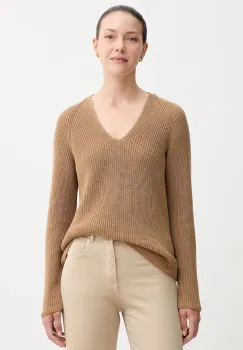 Marc O'Polo pulover de bumbac culoarea bej, light, 508605960097 imagine