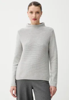 Marc O'Polo pulover de bumbac culoarea gri, cu turtleneck, 511605960419 imagine
