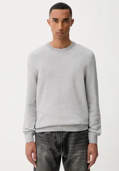 Marc O'Polo pulover de bumbac culoarea gri, light, B21502360074 imagine