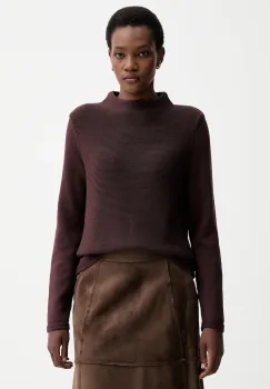 Marc O'Polo pulover de bumbac culoarea maro, cu turtleneck, 511605960419 imagine