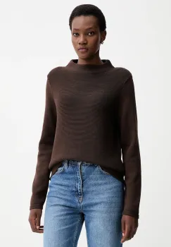 Marc O'Polo pulover de bumbac culoarea maro, cu turtleneck, 511605960419 imagine