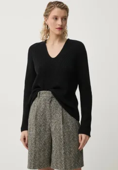 Marc O'Polo pulover de bumbac culoarea negru, 500605960097 imagine