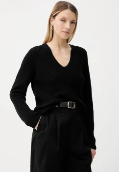 Marc O'Polo pulover de bumbac culoarea negru, 506605960097 imagine