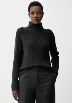 Marc O'Polo pulover de bumbac culoarea negru, cu turtleneck, M09605960009 imagine