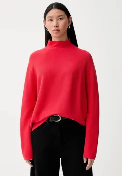 Marc O'Polo pulover de bumbac culoarea rosu, light, cu turtleneck, 600600660271 imagine