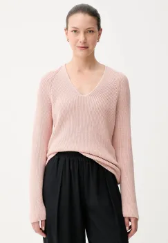 Marc O'Polo pulover de bumbac culoarea roz, light, 508605960097 imagine