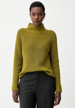 Marc O'Polo pulover de bumbac culoarea verde, cu turtleneck, M09605960009 imagine