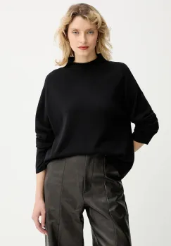 Marc O'Polo pulover din amestec de lana culoarea negru, light, cu turtleneck, 509511860481 imagine