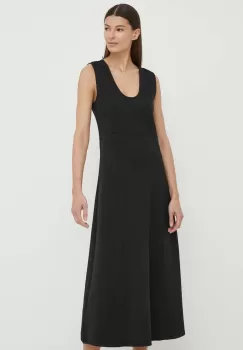 Marc O'Polo rochie culoarea negru, midi, evazati imagine