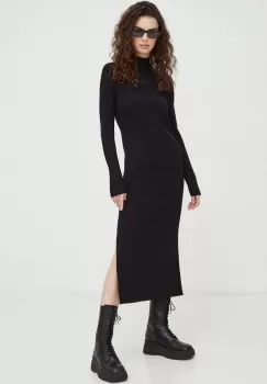Marc O'Polo rochie culoarea negru, midi, mulata imagine