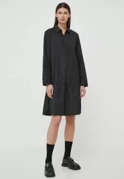 Marc O'Polo rochie culoarea negru, midi, oversize imagine