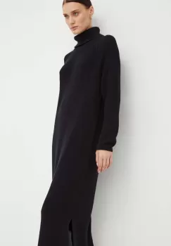 Marc O'Polo rochie din bumbac culoarea negru, midi, oversize imagine