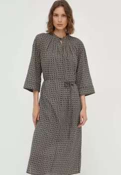 Marc O'Polo rochie din bumbac midi, drept imagine