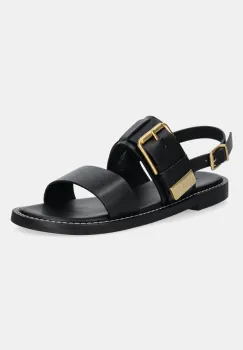 Marc O'Polo sandale de piele STINA 3A femei, culoarea negru, 50318691104100 imagine