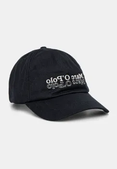 Marc O'Polo sapca de baseball din bumbac culoarea albastru marin, cu imprimeu, 522803801014 imagine