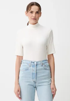 Marc O'Polo tricou culoarea bej, cu turtleneck, M08207651177 imagine