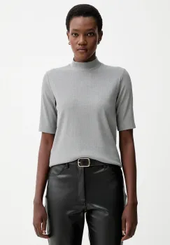 Marc O'Polo tricou culoarea gri, cu turtleneck, 510217451255 imagine