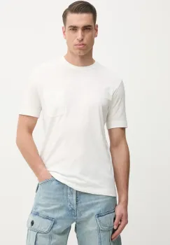 Marc O'Polo tricou din bumbac barbati, culoarea bej, uni, M23217651204 imagine