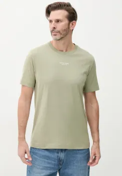Marc O'Polo tricou din bumbac barbati, culoarea verde, cu imprimeu, 523201251382 imagine