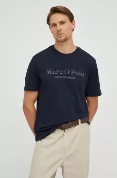 Marc O'Polo tricou din bumbac culoarea albastru marin, cu imprimeu imagine