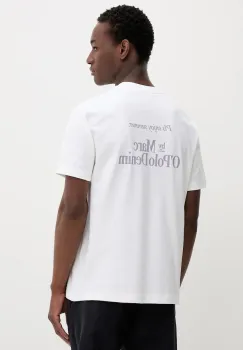 Marc O'Polo tricou din bumbac culoarea bej, cu imprimeu, 5000006584 imagine