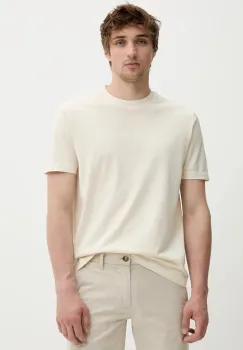 Marc O'Polo tricou din bumbac culoarea bej, cu imprimeu, 5000006585 imagine