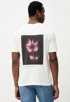 Marc O'Polo tricou din bumbac culoarea bej, cu imprimeu, 5000007146 imagine