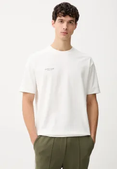 Marc O'Polo tricou din bumbac culoarea bej, cu imprimeu, 620206451044 imagine