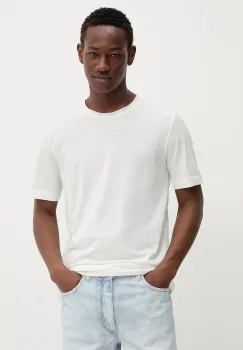 Marc O'Polo tricou din bumbac culoarea bej, uni, 536217651270 imagine