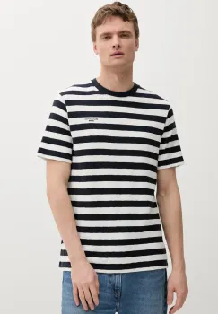 Marc O'Polo tricou din bumbac culoarea bleumarin, cu imprimeu, 5000007222 imagine