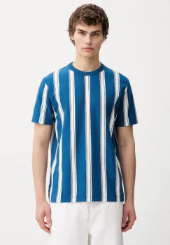 Marc O'Polo tricou din bumbac culoarea bleumarin, cu imprimeu, 5000007714 imagine