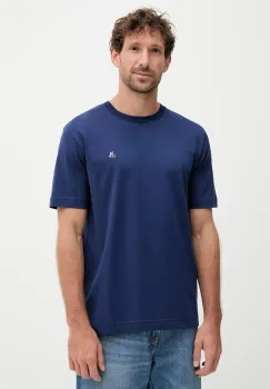 Marc O'Polo tricou din bumbac culoarea bleumarin, cu imprimeu, 526201251054 imagine