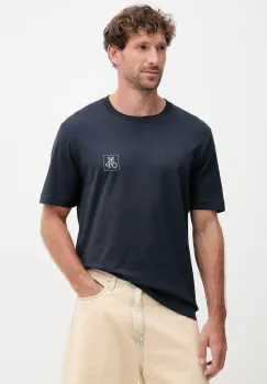 Marc O'Polo tricou din bumbac culoarea bleumarin, cu imprimeu, 526201251128 imagine