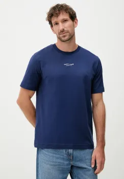 Marc O'Polo tricou din bumbac culoarea bleumarin, cu imprimeu, M26201251382 imagine