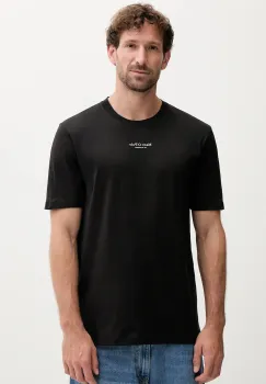 Marc O'Polo tricou din bumbac culoarea negru, cu imprimeu, B21201251382 imagine