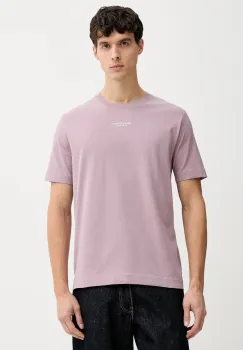 Marc O'Polo tricou din bumbac culoarea roz, cu imprimeu, 620201251382 imagine