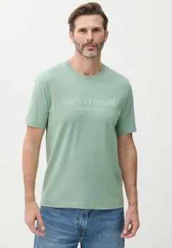 Marc O'Polo tricou din bumbac culoarea verde, cu imprimeu, 523201251052 imagine