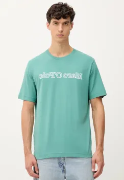 Marc O'Polo tricou din bumbac culoarea verde, cu imprimeu, 526201251154 imagine