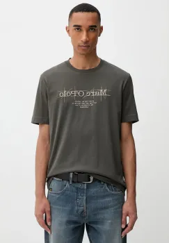 Marc O'Polo tricou din bumbac culoarea verde, cu imprimeu, 528230551196 imagine