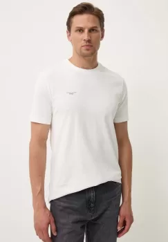 Marc O'Polo tricou din bumbac DENIM barbati, culoarea alb, neted, B61202151060 imagine