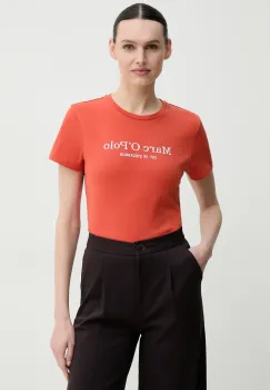Marc O'Polo tricou din bumbac femei, culoarea rosu, 502229351055 imagine