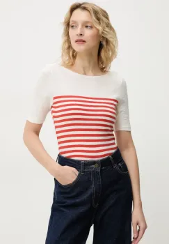 Marc O'Polo tricou din bumbac femei, culoarea rosu, 503219651333 imagine