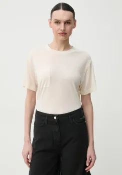Marc O'Polo tricou femei, culoarea bej, 503202851049 imagine