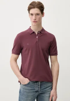 Marc O'Polo tricou polo barbati, culoarea rosu, neted, 522249653190 imagine