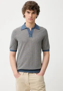 Marc O'Polo tricou polo din in cu imprimeu, 524505362054 imagine